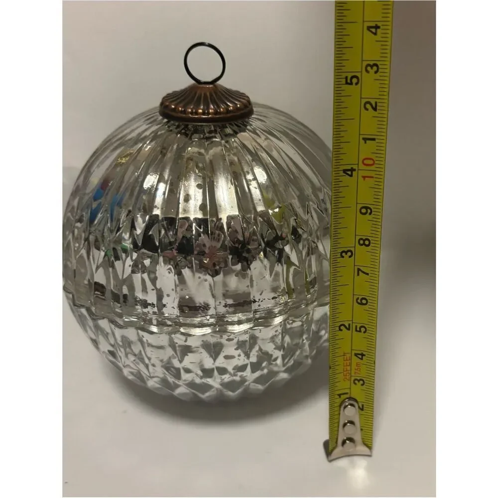Vintage Pottery Barn Glass Mercury Jewelry Bowl ~ Excellent